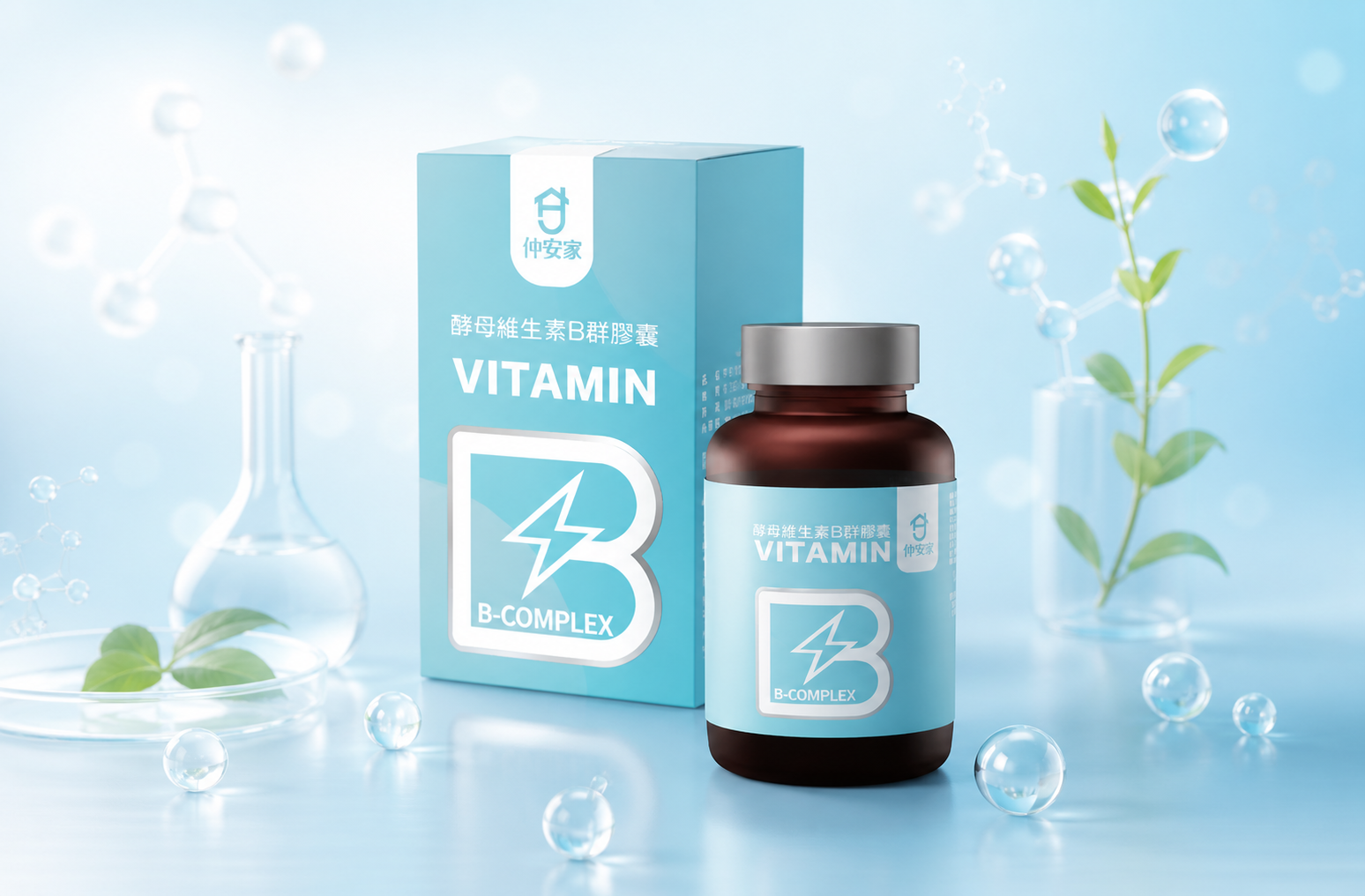 仲安家酵母維生素B群膠囊(60粒/瓶)
